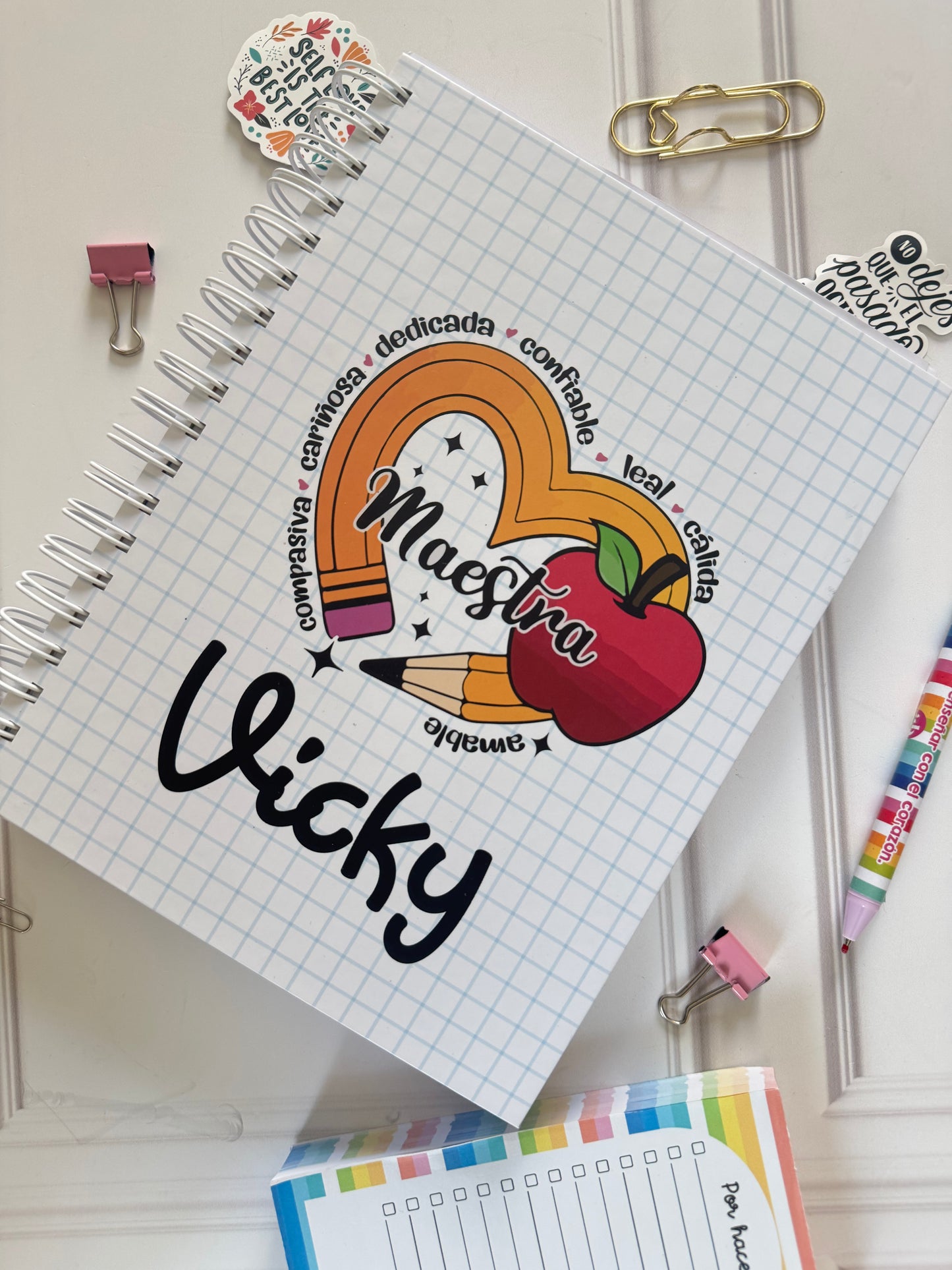 Agenda escolar docente Modelo Lápiz