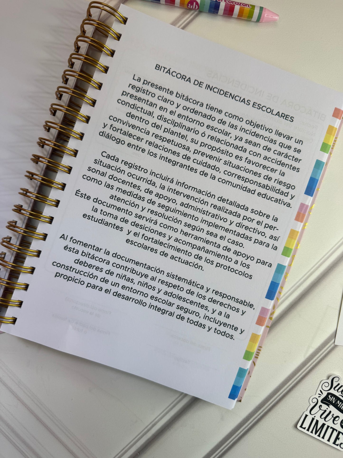 Bitácora de incidencias modelo #072