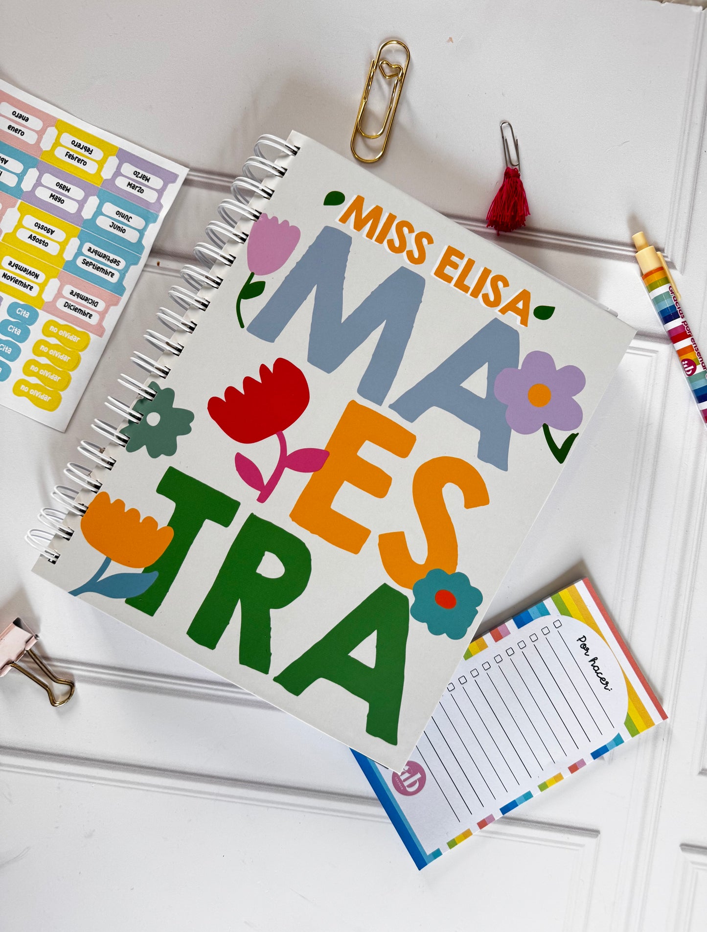 Agenda escolar docente modelo ¨MAESTRA¨