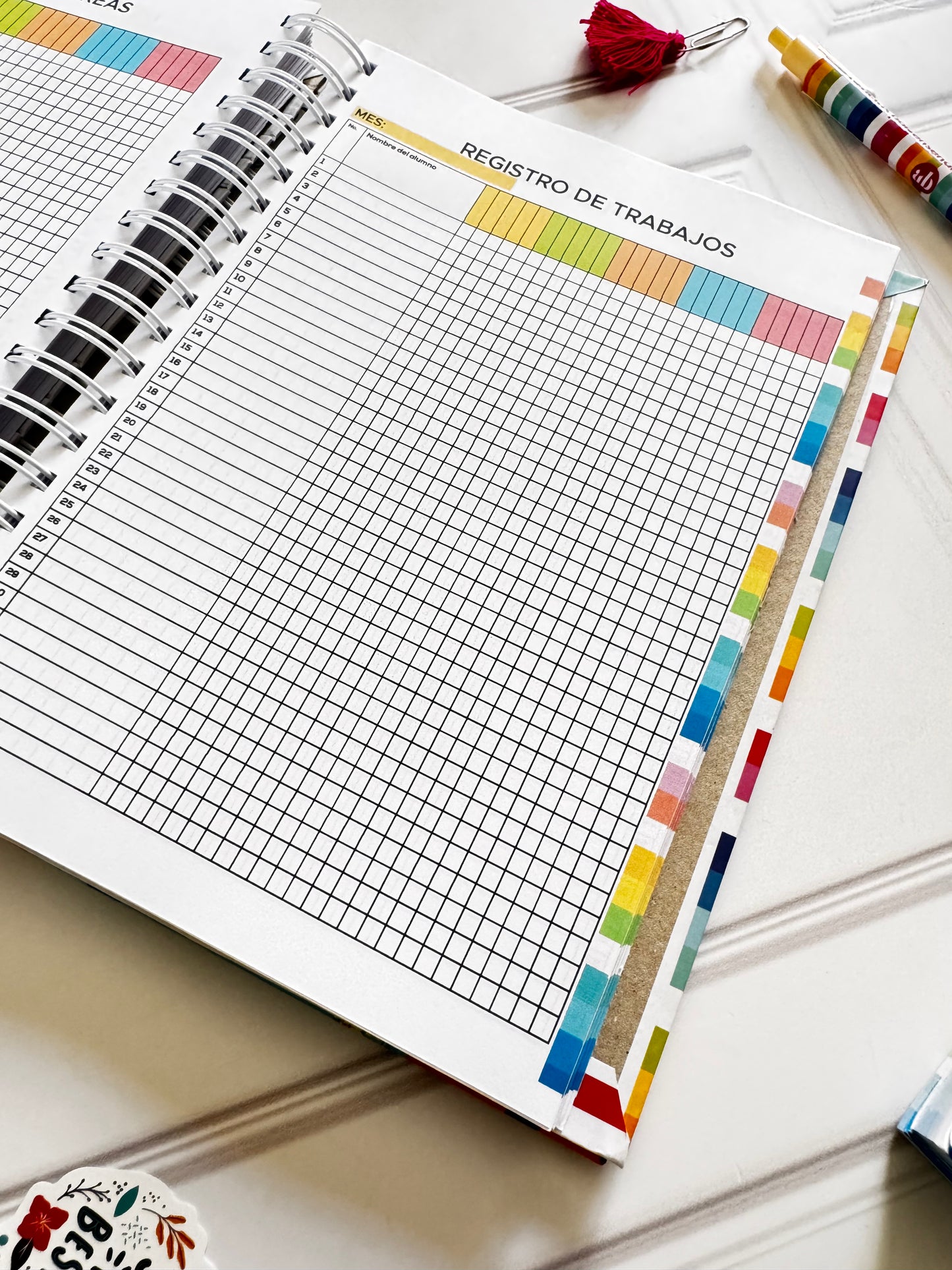 Agenda escolar docente  Collage azul #71