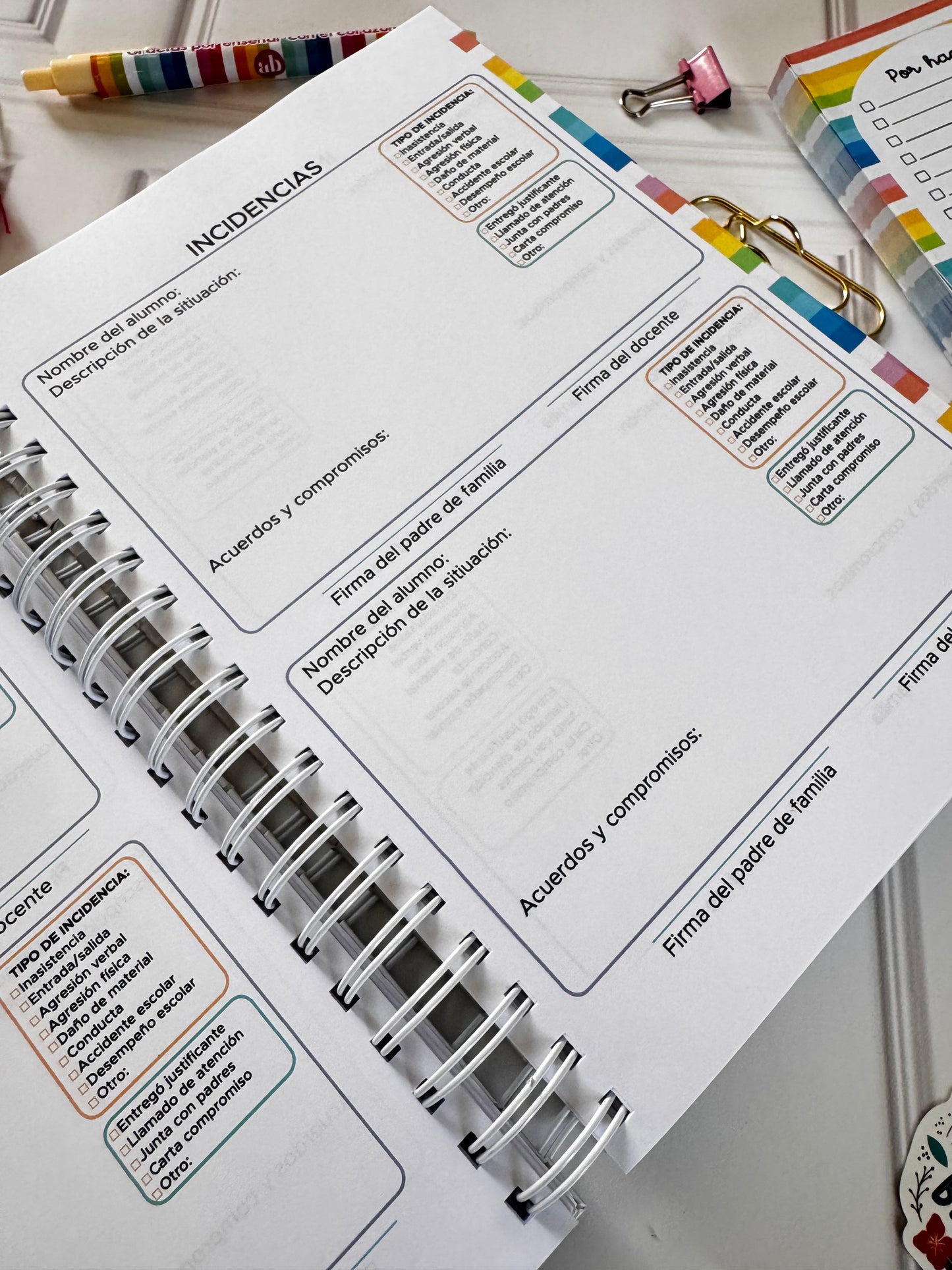 Agenda docente modelo #072